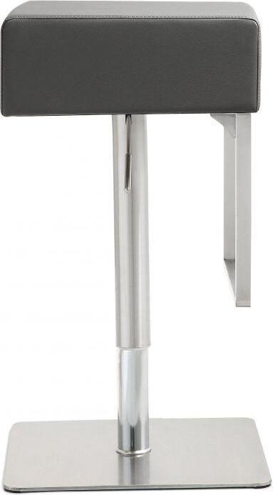 Tov Furniture Barstools - Seville Grey Stainless Adjustable Barstool