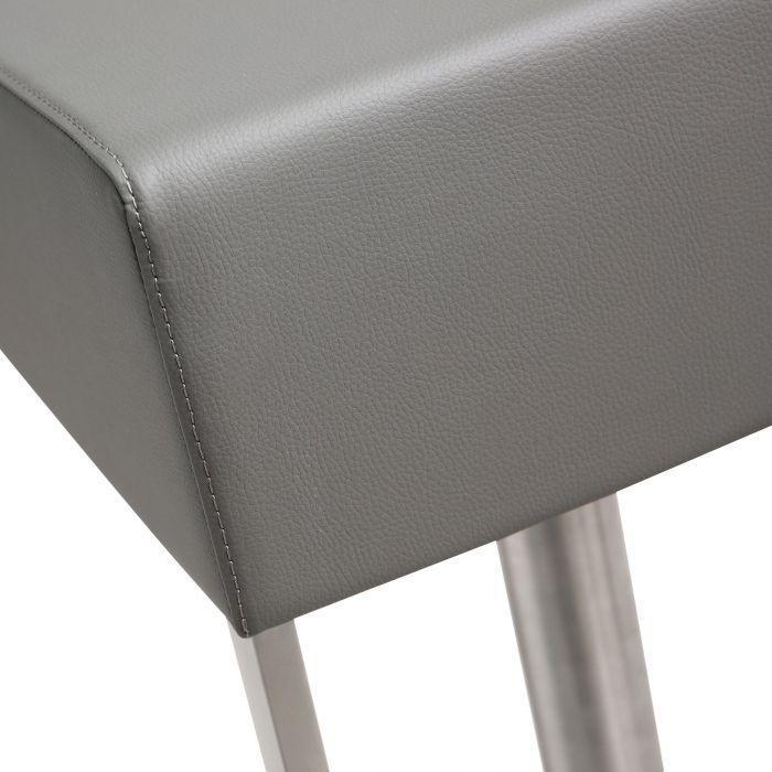 Tov Furniture Barstools - Seville Grey Stainless Adjustable Barstool