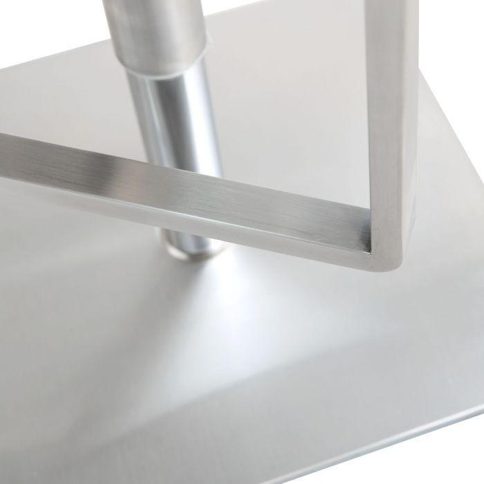 Tov Furniture Barstools - Seville White Stainless Adjustable Barstool