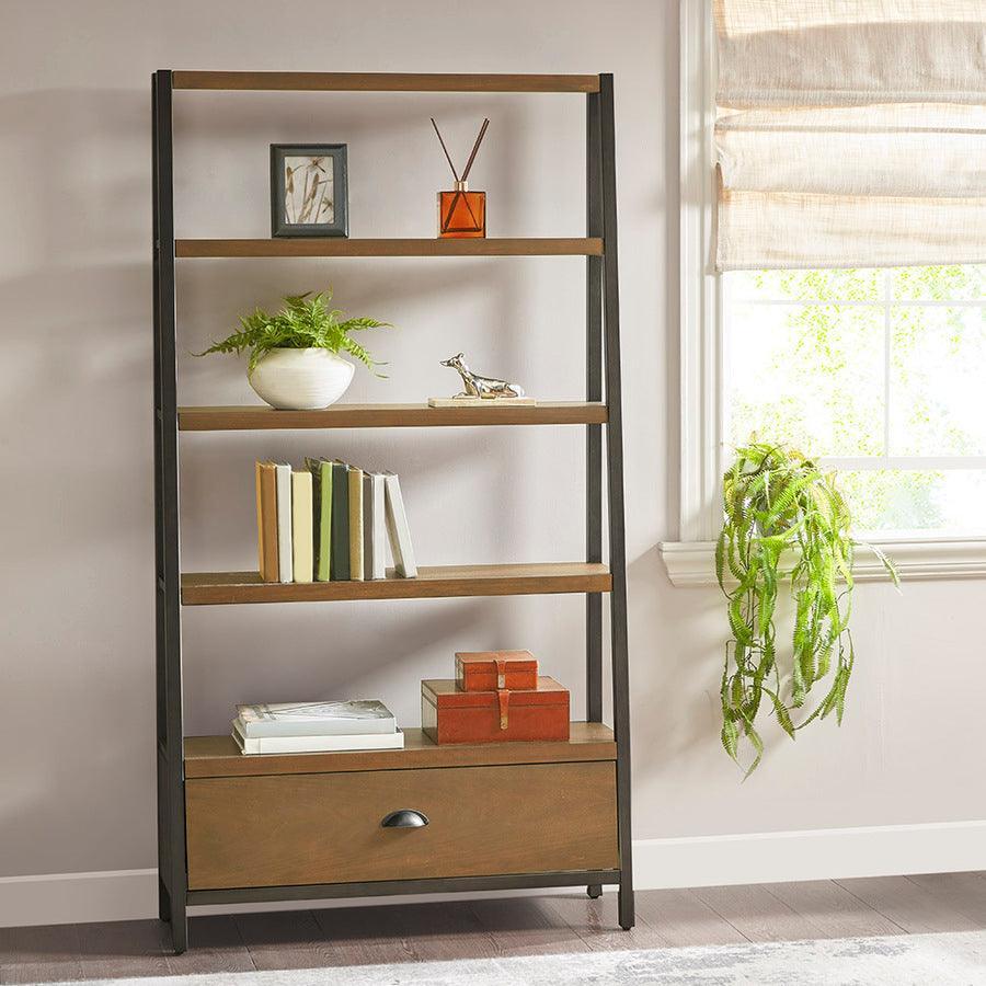Olliix.com Bookcases & Display Units - Seymore Bookcase Brown & Bronze