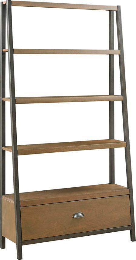 Olliix.com Bookcases & Display Units - Seymore Bookcase Brown & Bronze
