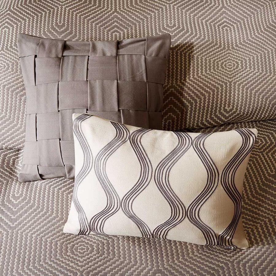 Olliix.com Comforters & Blankets - Shades King Modern & Contemporary Comforter Set Gray