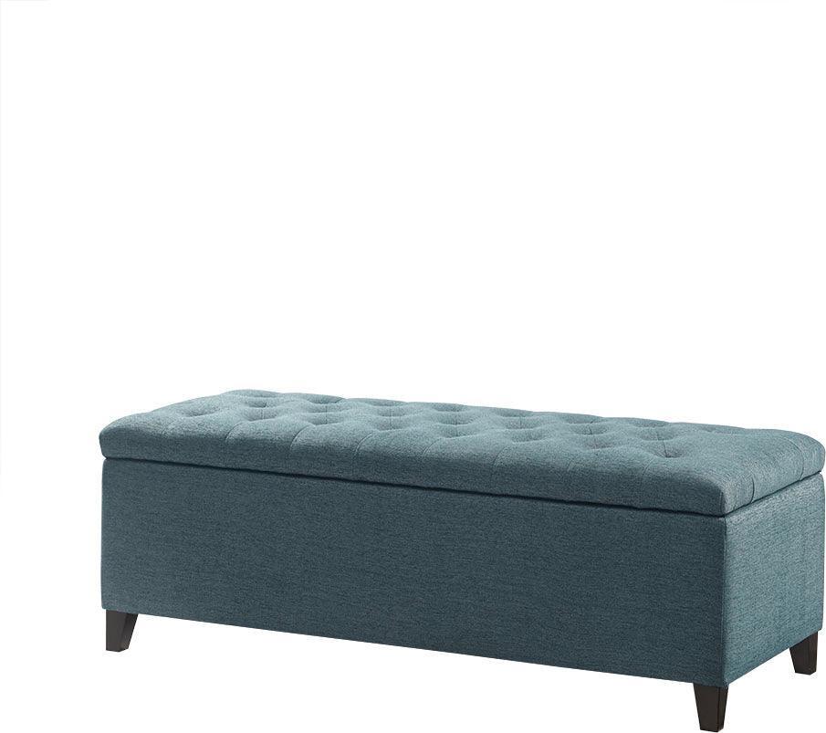 Olliix.com Benches - Shandra Tufted Top Storage Bench Blue
