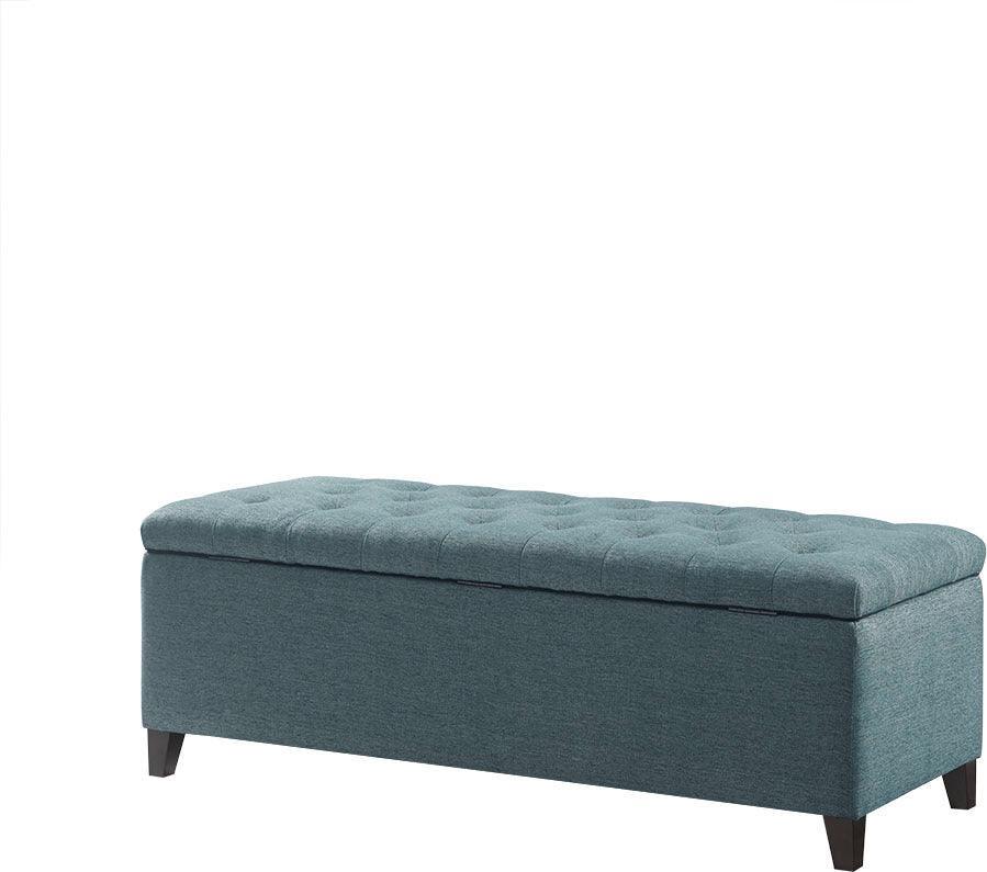 Olliix.com Benches - Shandra Tufted Top Storage Bench Blue