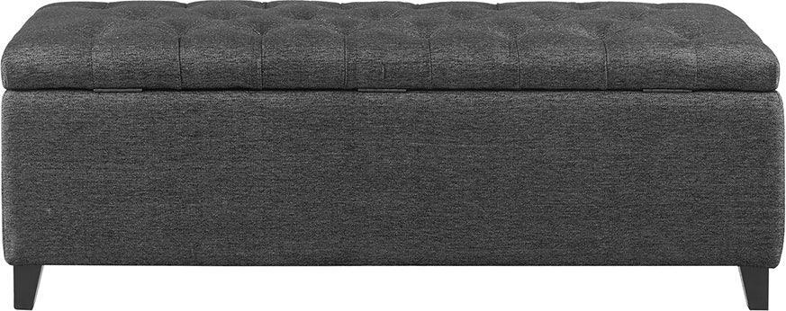 Olliix.com Benches - Shandra Tufted Top Storage Bench Charcoal