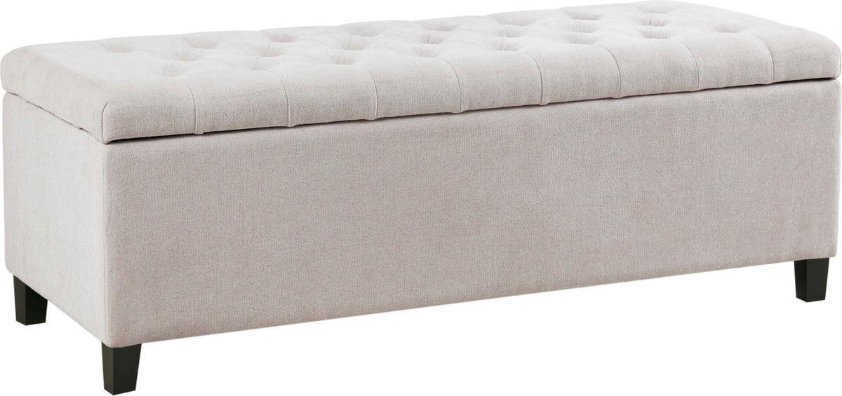 Olliix.com Benches - Shandra Tufted Top Storage Bench Natural