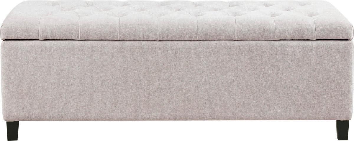 Olliix.com Benches - Shandra Tufted Top Storage Bench Natural