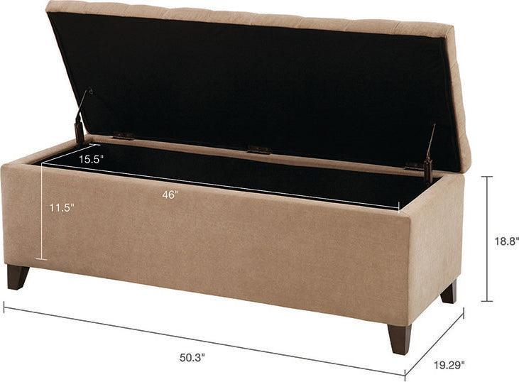 Olliix.com Benches - Shandra Tufted Top Storage Bench Sand