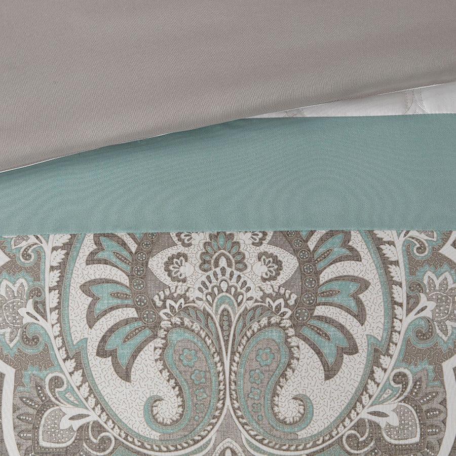 Olliix.com Comforters & Blankets - Shawnee 8 Piece 36 " W Comforter Set Seafoam King