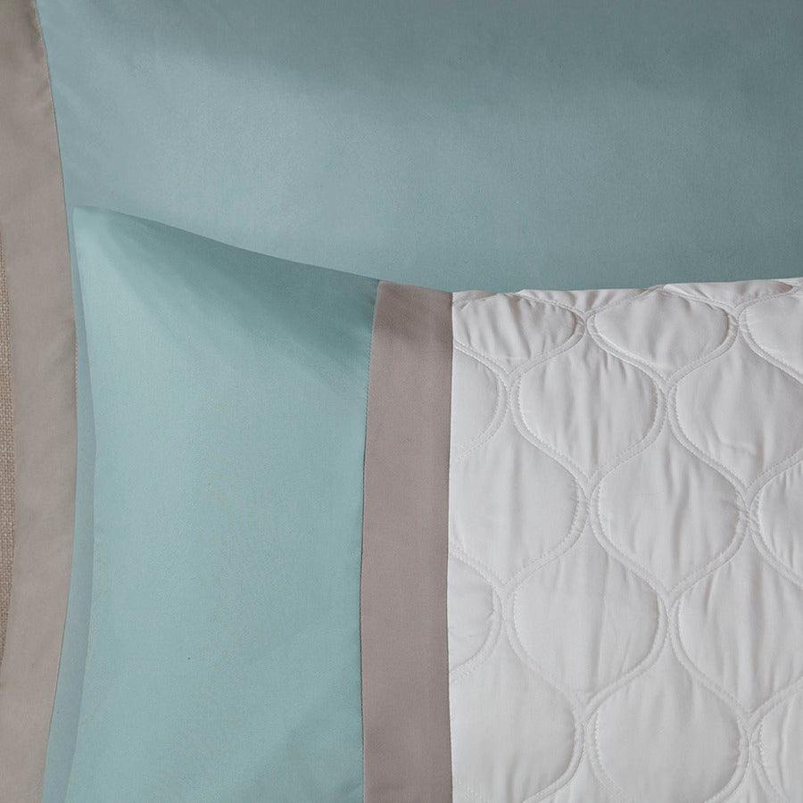 Olliix.com Comforters & Blankets - Shawnee 8 Piece 36 " W Comforter Set Seafoam King