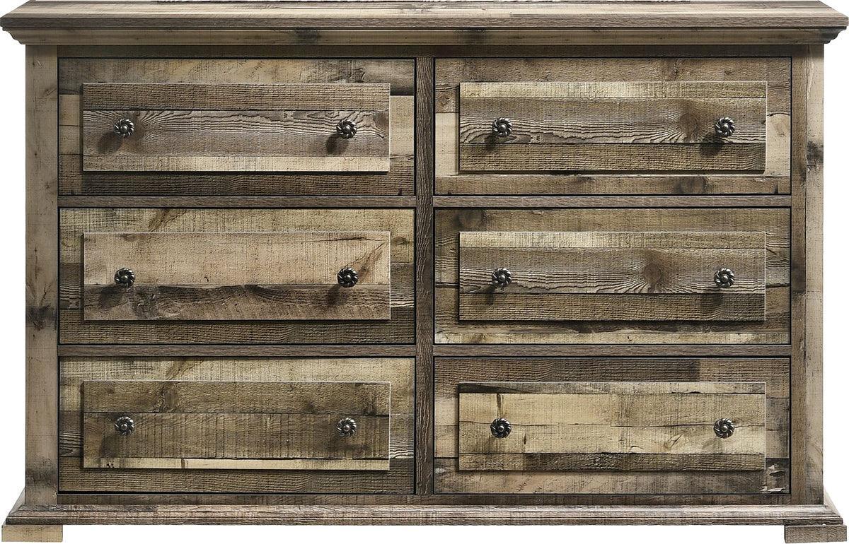 Elements Dressers - Shayne 6-Drawer Dresser in Drift Drift