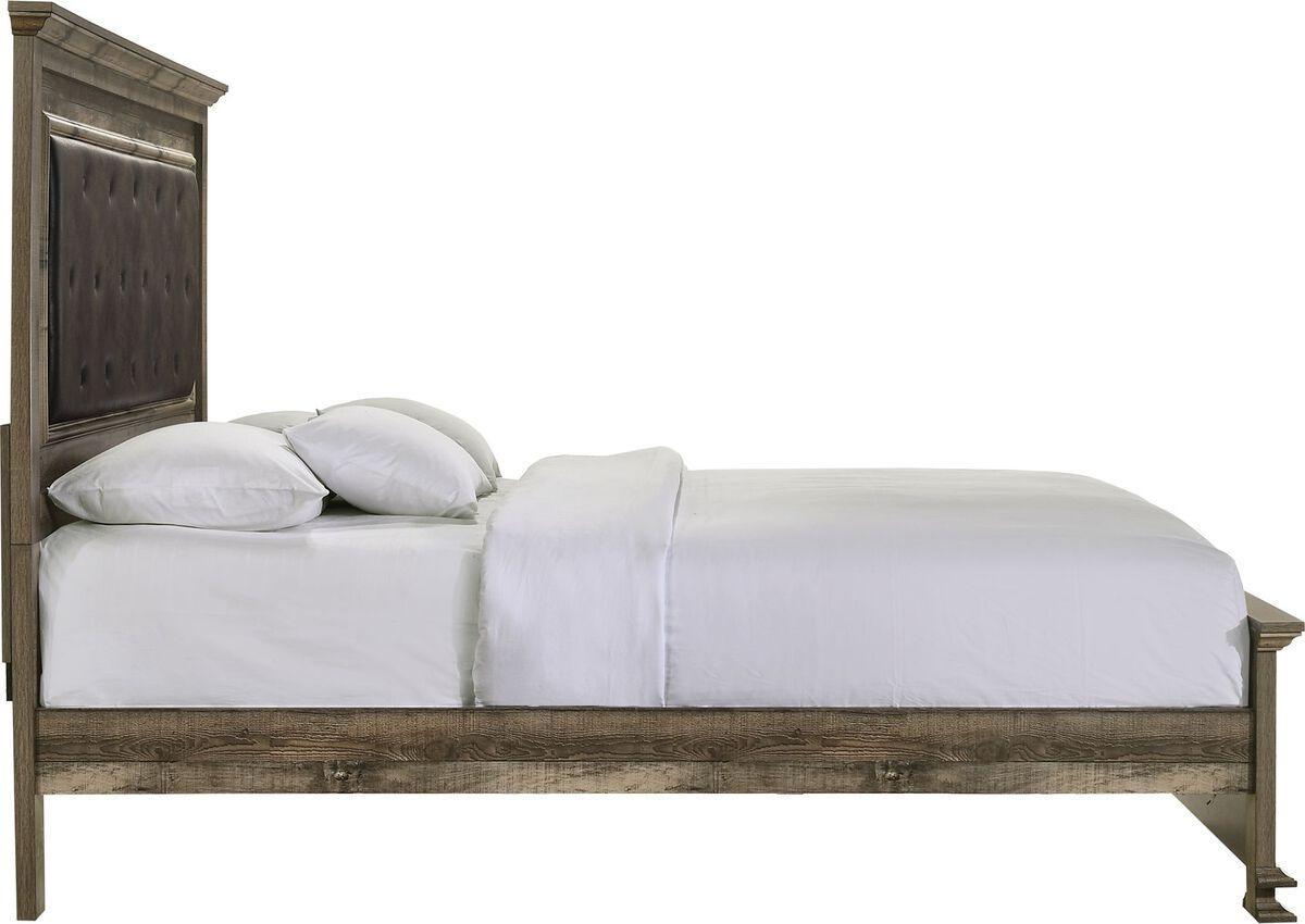 Elements Beds - Shayne King Panel Bed in Drift