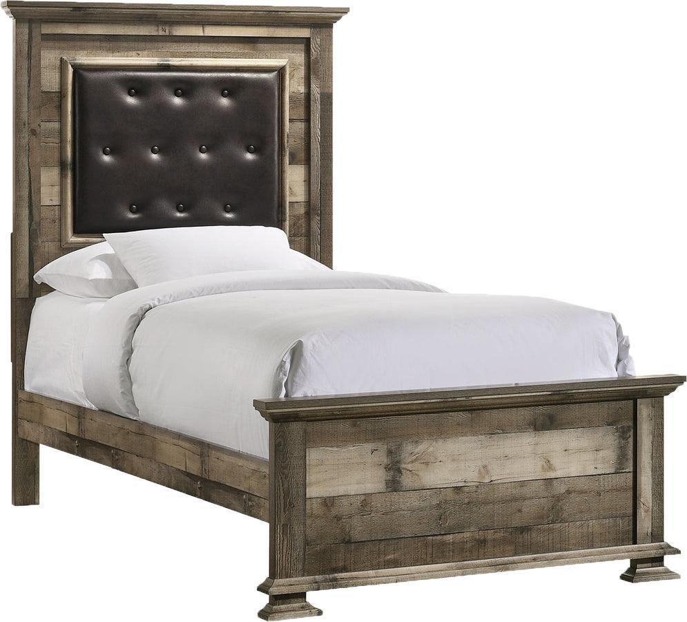 Elements Beds - Shayne Twin Panel Bed in Drift