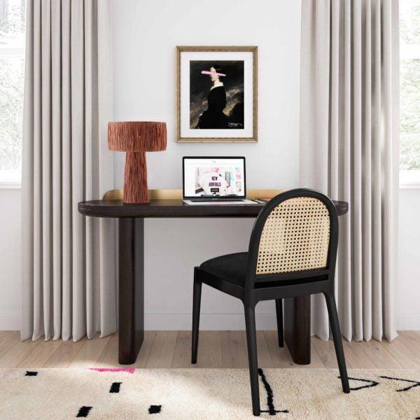 Tov Furniture Table Lamps - Shelby Rafia Table Lamp Brick