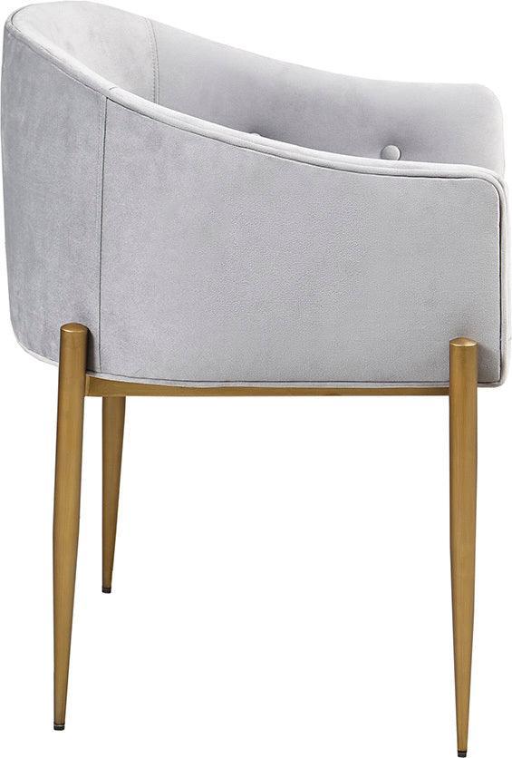 Olliix.com Dining Chairs - Sheraton Tufted Low Back Upholstered Arm Dining Chair Set of 2 Gold