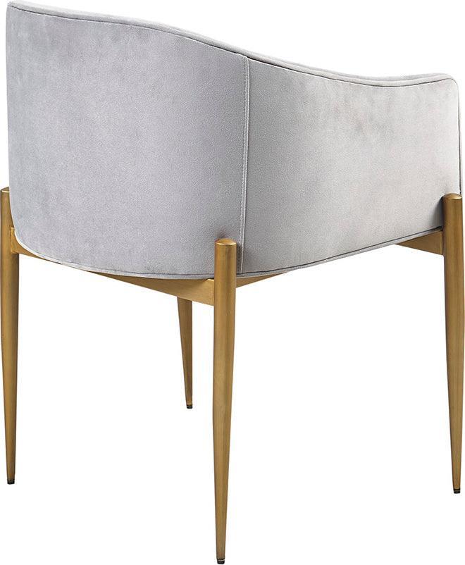 Olliix.com Dining Chairs - Sheraton Tufted Low Back Upholstered Arm Dining Chair Set of 2 Gold
