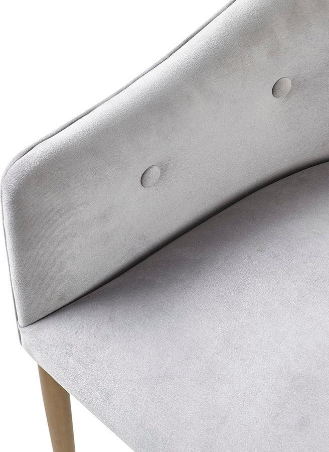 Olliix.com Dining Chairs - Sheraton Tufted Low Back Upholstered Arm Dining Chair Set of 2 Gold
