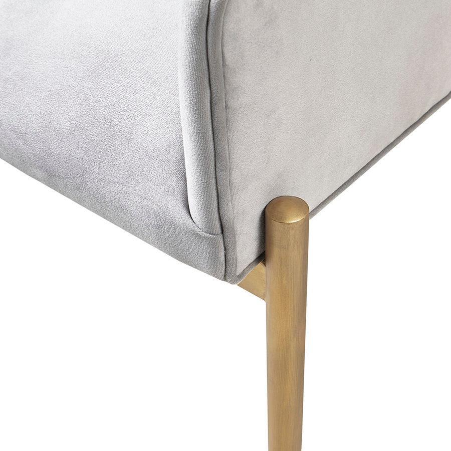 Olliix.com Dining Chairs - Sheraton Tufted Low Back Upholstered Arm Dining Chair Set of 2 Gold