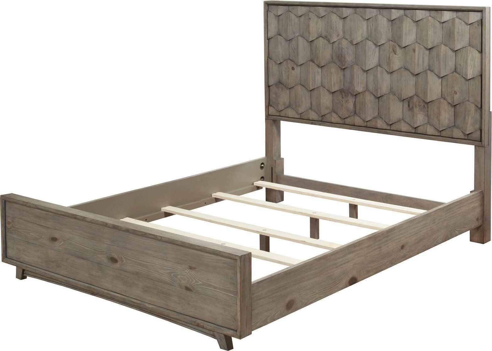 Alpine Furniture Beds - Shimmer Full Panel Bed Antique Gray