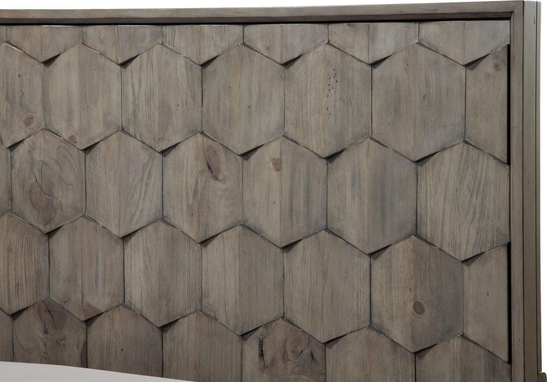 Alpine Furniture Beds - Shimmer Queen Panel Bed Antique Gray