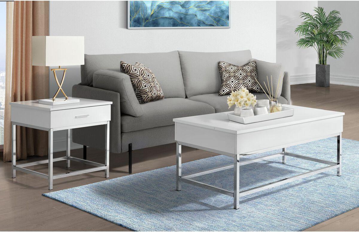 Elements Living Room Sets - Sienna 2 Piece Occasional Table Set-Coffee Table & End Table