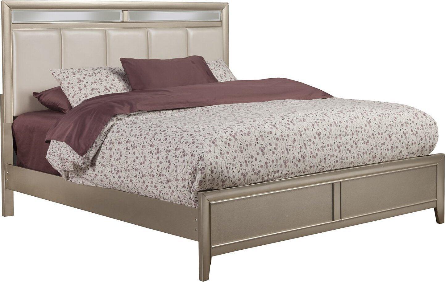 Alpine Furniture Beds - Silver Dreams Queen Panel Bed Silver