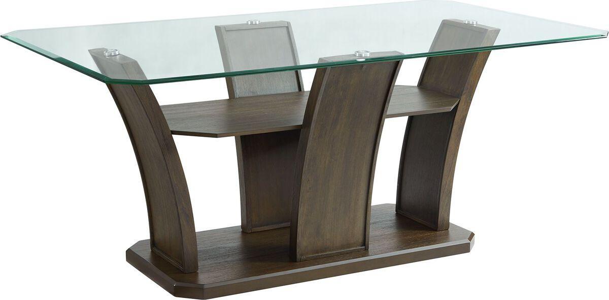 Elements Dining Sets - Simms Rectangular Dining 5PC Set in Walnut