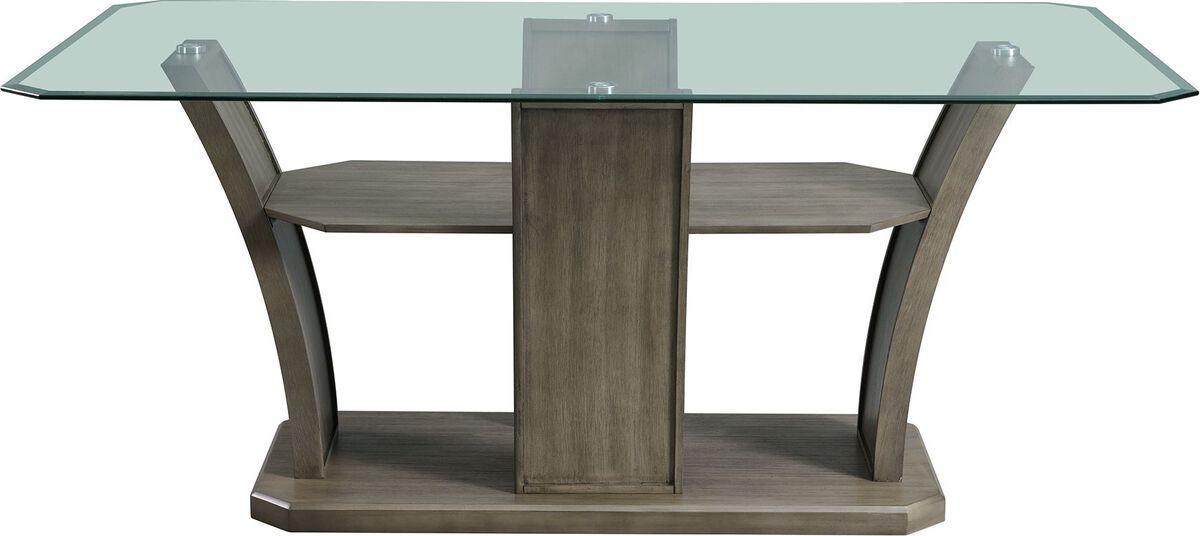 Elements Dining Tables - Simms Rectangular Dining Table in Grey Grey