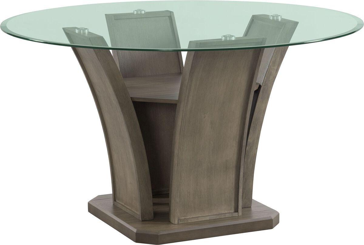 Elements Dining Tables - Simms Round Dining Table in Grey Grey