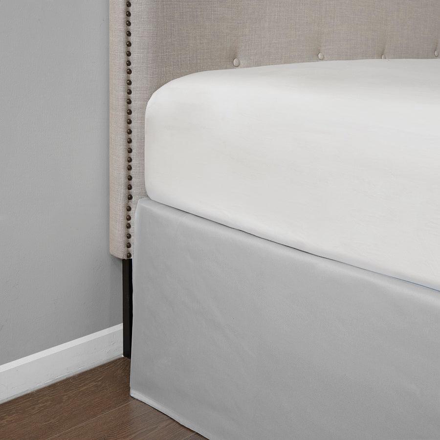 Olliix.com Bed Skirts - Simple Fit Wrap Around Adjustable Bedskirt Gray