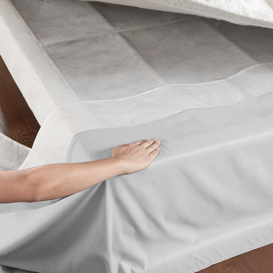Olliix.com Bed Skirts - Simple Fit Wrap Around Adjustable Bedskirt Gray
