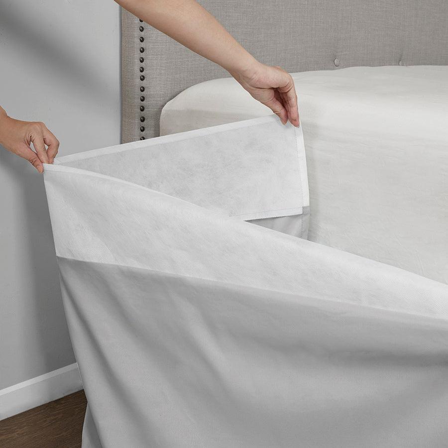 Olliix.com Bed Skirts - Simple Fit Wrap Around Adjustable Bedskirt Gray