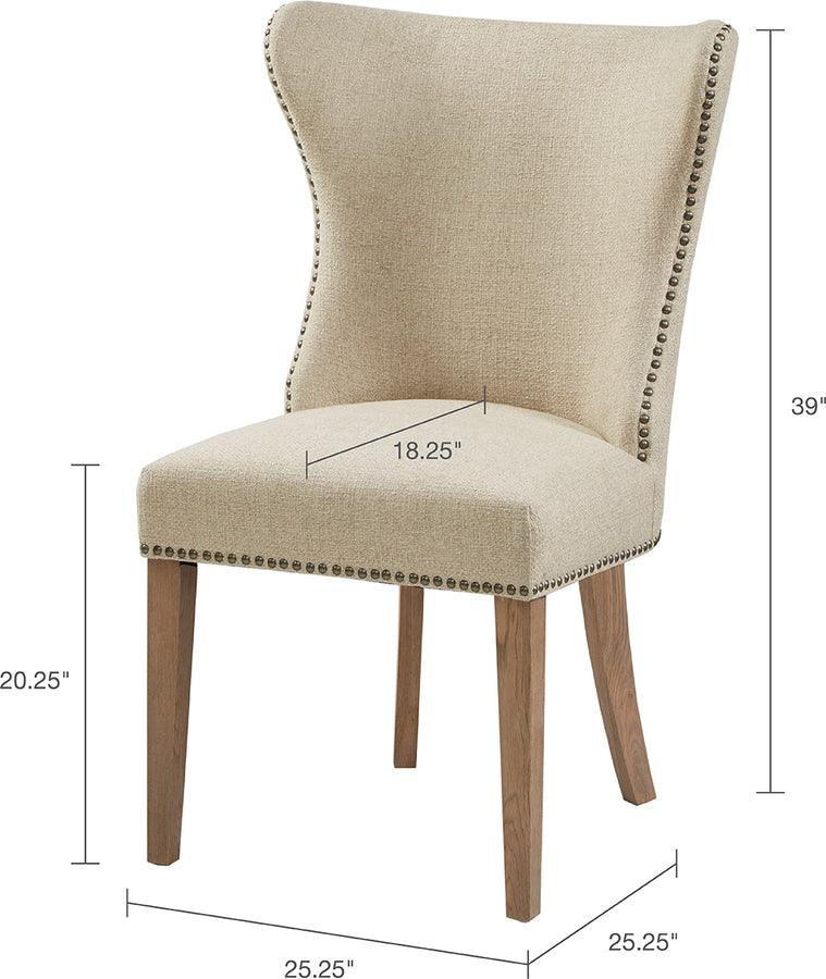 Olliix.com Dining Chairs - Skylar Dining Side Chair Cream (Set of 2)