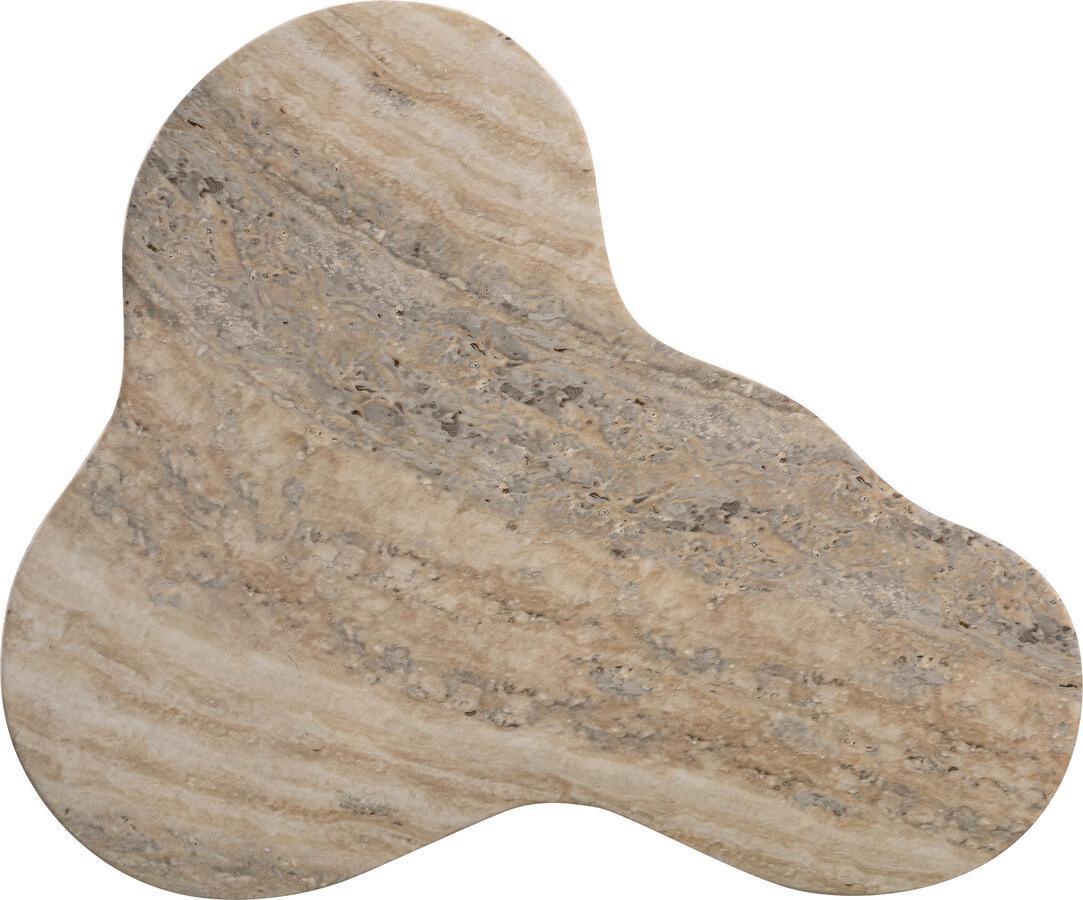 Tov Furniture Side & End Tables - Slab Faux Travertine Tall Side Table