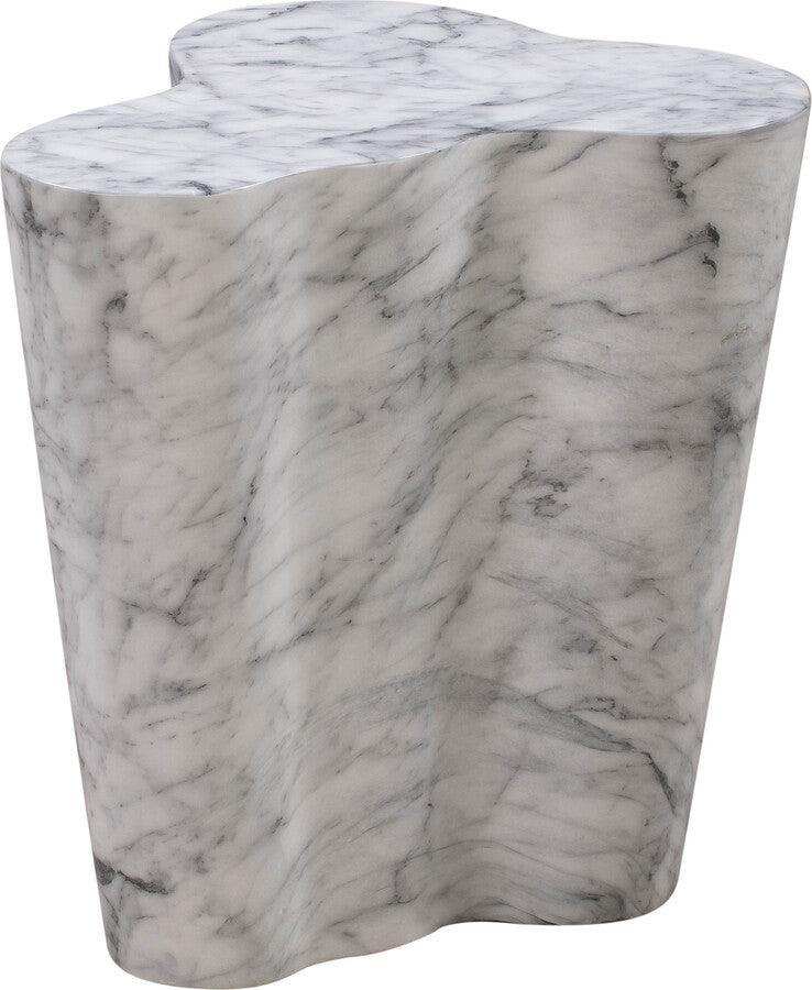 Tov Furniture Side & End Tables - Slab Marble Short Side Table