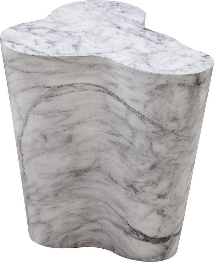 Tov Furniture Side & End Tables - Slab Marble Short Side Table