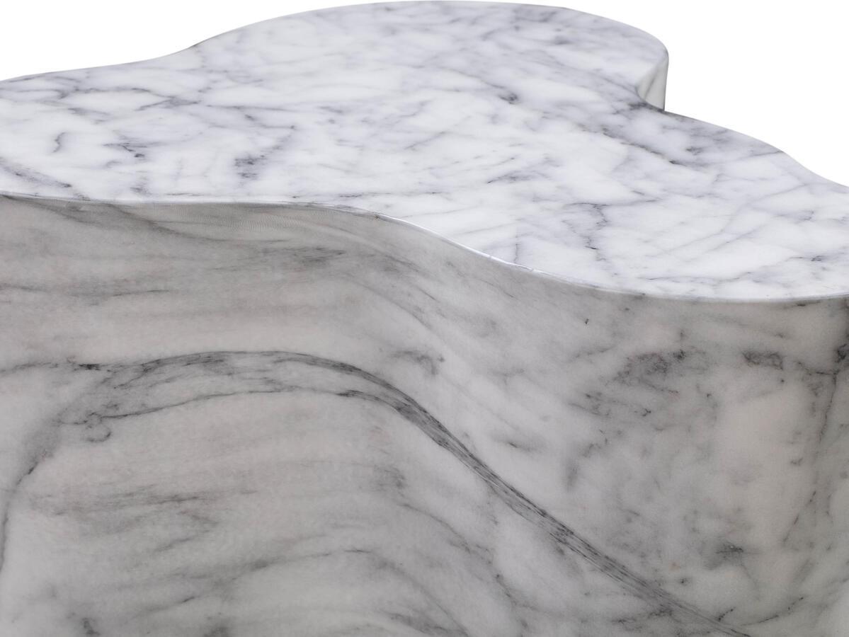Tov Furniture Side & End Tables - Slab Marble Short Side Table