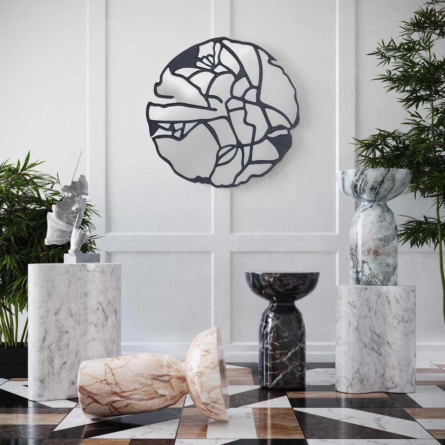 Tov Furniture Side & End Tables - Slab Marble Short Side Table