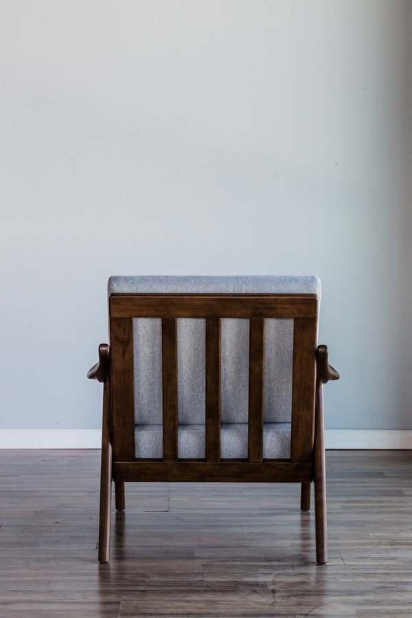 Alpine Furniture Accent Chairs - Slate Lounge Chair with Removable Cushions