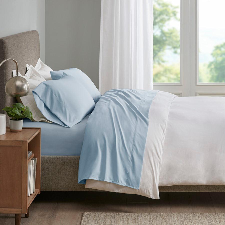 Olliix.com Sheets & Sheet Sets - Smart Cool Microfiber Sheet Set Twin Blue