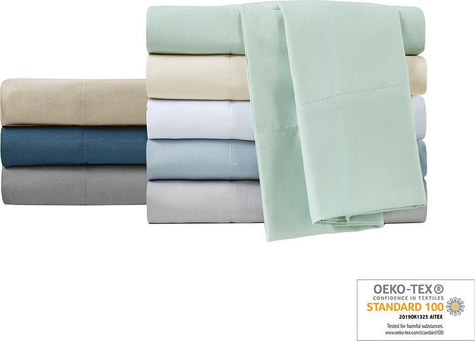 Olliix.com Sheets & Sheet Sets - Smart Cool Microfiber Sheet Set Twin Blue