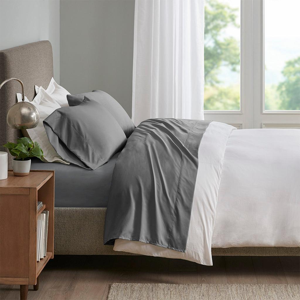 Olliix.com Sheets & Sheet Sets - Smart Cool Microfiber Twin Sheet Set Gray