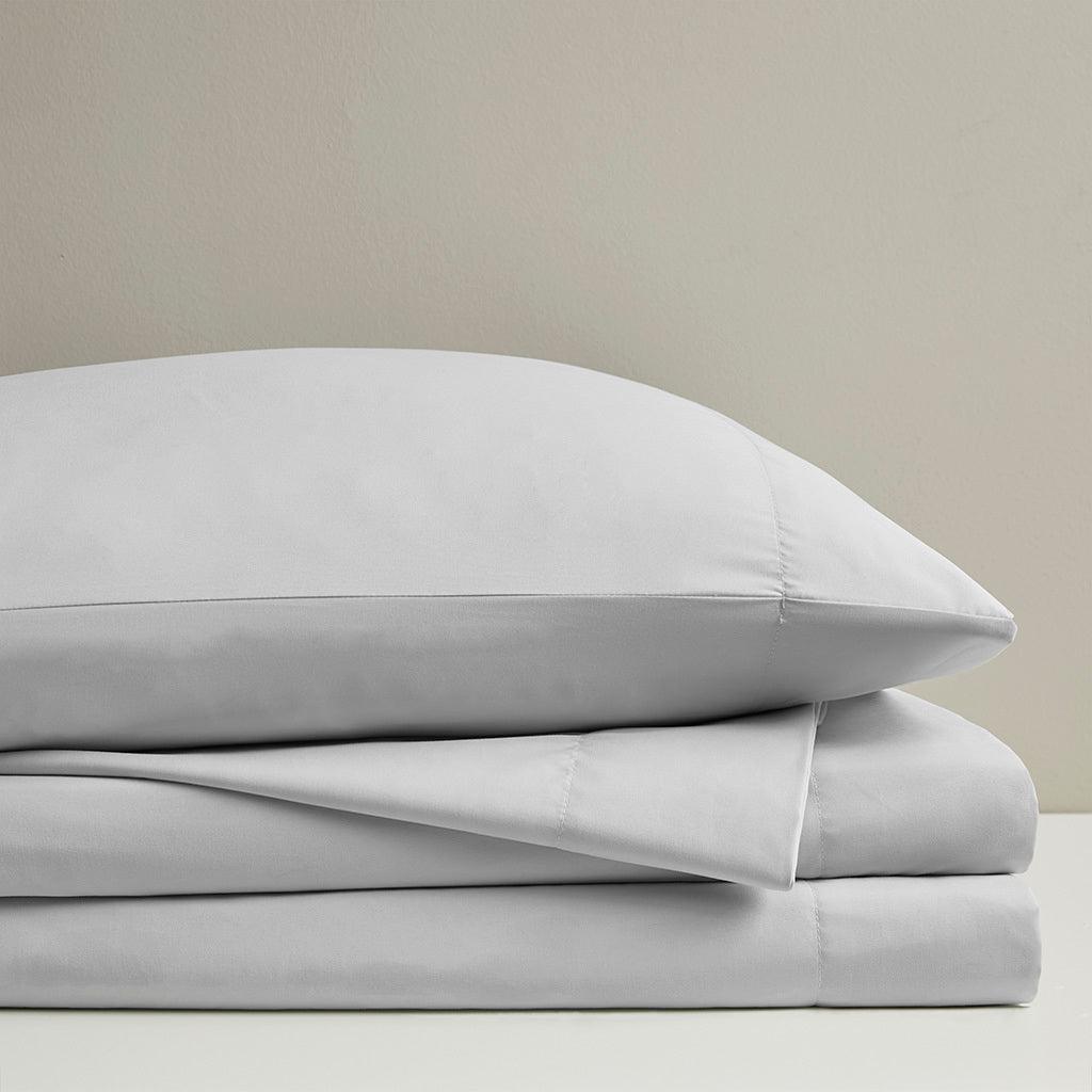 Olliix.com Sheets & Sheet Sets - Smart Cool Microfiber Twin Sheet Set Light Gray