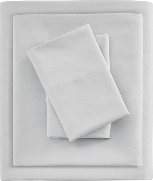 Olliix.com Sheets & Sheet Sets - Smart Cool Microfiber Twin Sheet Set Light Gray