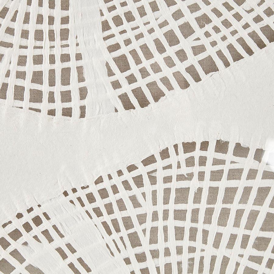 Olliix.com Wall Art - Solana Coastal Rice Paper Framed Shadow Box 3 Piece Set Off White