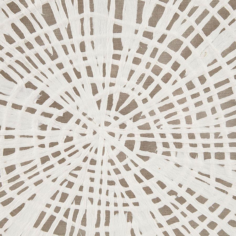 Olliix.com Wall Art - Solana Coastal Rice Paper Framed Shadow Box 3 Piece Set Off White