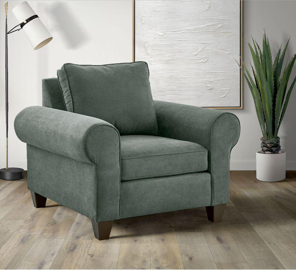 Elements Accent Chairs - Sole Chair in Jessie Charcoal Charcoal