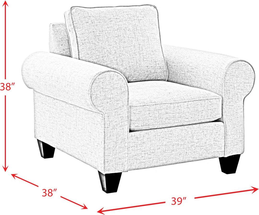 Elements Accent Chairs - Sole Chair in Jessie Navy Navy