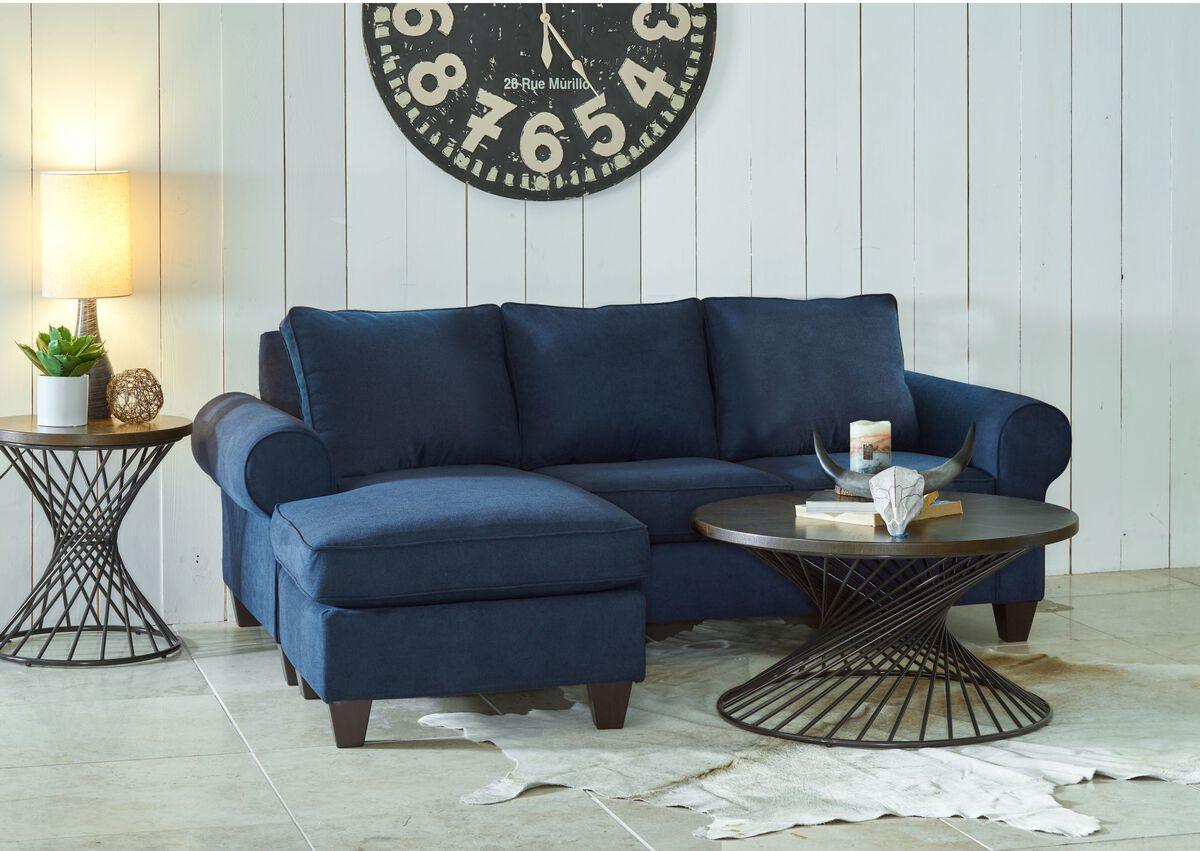 Elements Sectional Sofas - Sole Chofa in Jessie Navy