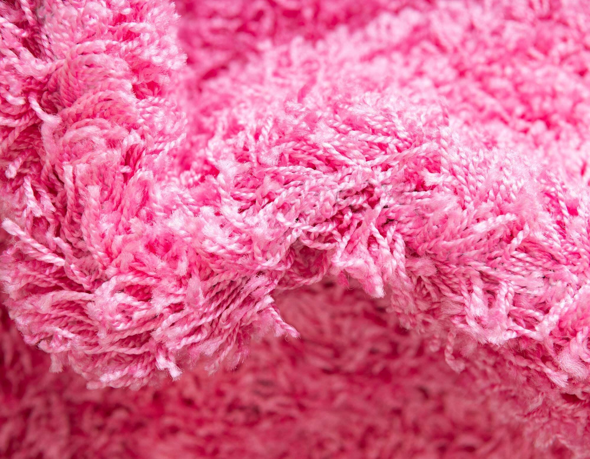 Unique Loom Indoor Rugs - Solid Shag Solid Rectangular 8x10 Rug Bubblegum Pink